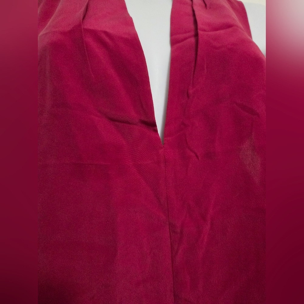 Joie "Ocana" Fuchsia Silk Sleeveless Top Size Large NWOT - Picture 3 of 9